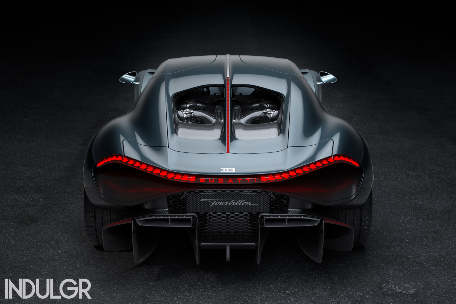 Back of Bugatti Tourbillon Electric Car