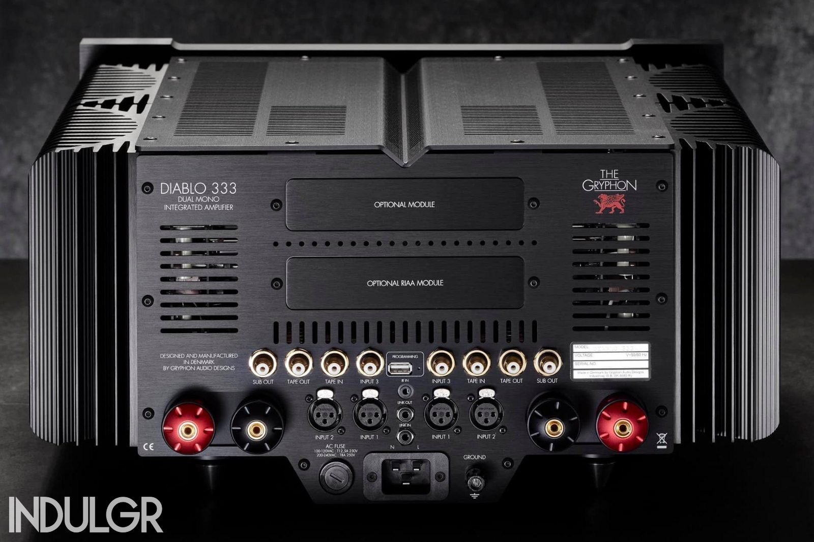 back of Gryphon Diablo 333 Integrated Amplifier